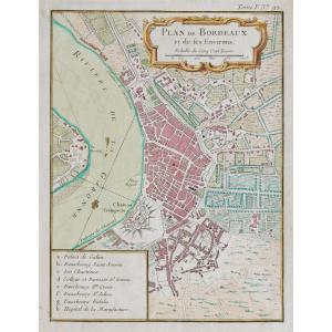 Old Plan Of Bordeaux