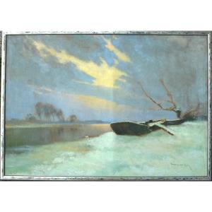 Léon Broquet (1869-1935) Hst 70 X 99 Cm
