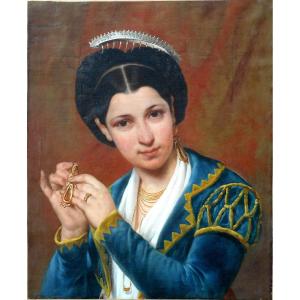 François Dubois (1790-1871) Hst 61 X 50 Cm