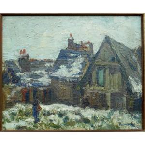 Maurice Vaumousse (1876-1961) Rouen - Old Houses Rue De Constantine Now Disappeared