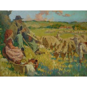 Louis Raoul Guiraud (1888-1976) Beziers -hsp 98 X 129 Cm !!! 1943 - Luminist Béziers