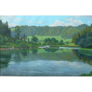 Robert Bouroult (1894-1975) Pontarlier - Franche-comté - Doubs - Besançon 38x55 Cm Fernier