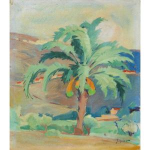 Jan Kober (1890-1980 Or 1971) Poland - Polish Painter - Landscape Of Lebanon?
