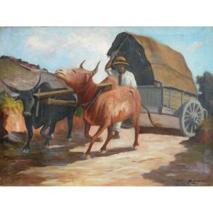Randria - Hst 43 X 56.5 Cm - Circa 1930/1940 - Madagascar - Malagasy