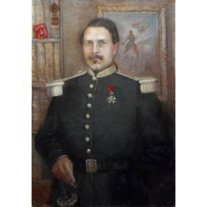 Jeanne Alexandre Maricot (1789/1850) Portrait Of Lieutenant General De Laplace - Oil On Canvas 55x38cm