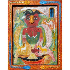 Abdellah El Atrach (morocco - Essaouira) Mixed Technique 46 X36 Cm