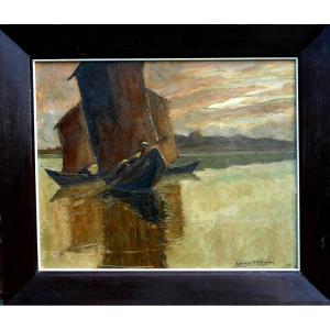 Henri Mege (mège) 1904/1984 - Oil On Canvas, 38 X 46 Cm (excluding Frame) - Vietnam