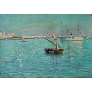 Gustave Lemaitre (1863/1920) l'Amirauté - Alger Le Port