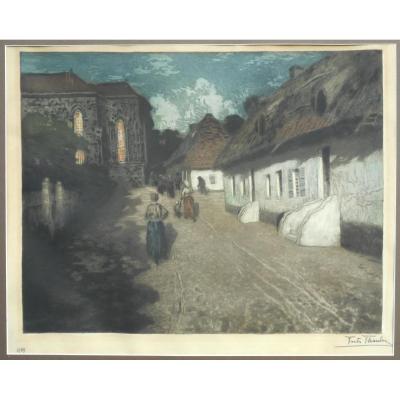 Frits Thaulow (1847/1906) Norway - Aquatint 49x62cm