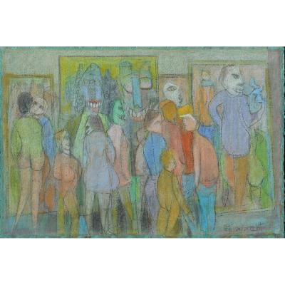 Frédéric GISSELBRECHT (1920-?) BÂLE SUISSE vernissage expo