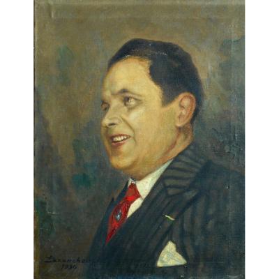 Jean Baptiste Issanchou (1875-1960) Limoges - Portrait 1934 - Hst 61x46cm