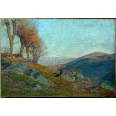 Theophile Tailhandier (1874-1939) Royat Valley - Auvergne - Puy De DÔme - Hst 55x81cm