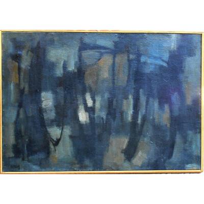 Robert Pillods (1908-1990) Lyric Abstraction 1962 - 53x76cm -