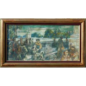 René Durieux (1892 - 1952) Paris - The Pont Royal