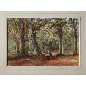 School Of Barbizon - Diaz - 36 X 55 Cm