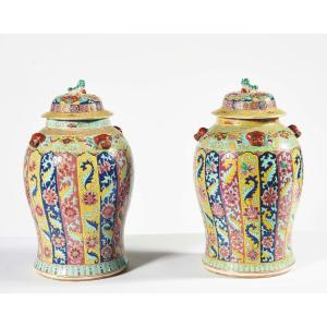 Pair Of Chinese Porcelain Vases