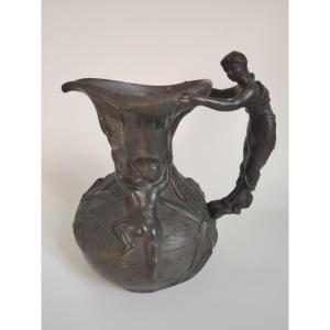 Art Nouveau Pewter Pitcher