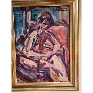 Seated Woman Signed Antoine Ferrari
