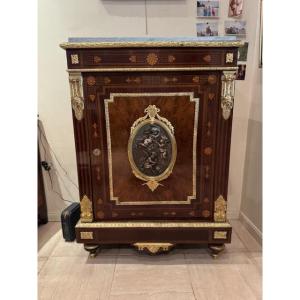 Side Table Signed Madame Léon Berthaux 