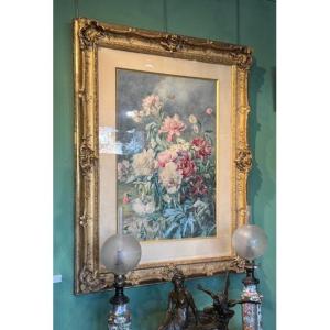 Watercolor Signed François Rivoire 1842-1919