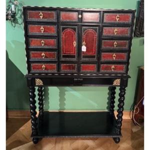 17th-century Flemish Travel Cabinet