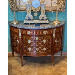 Louis XVI Period Half-moon Commode