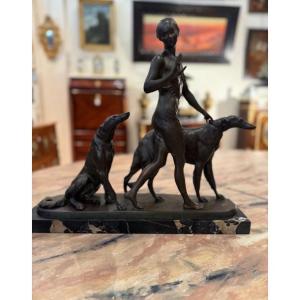 Art Deco Bronze Signed Louis Riché