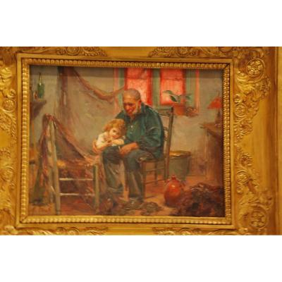 The Grandfather Signed Michel Fronti