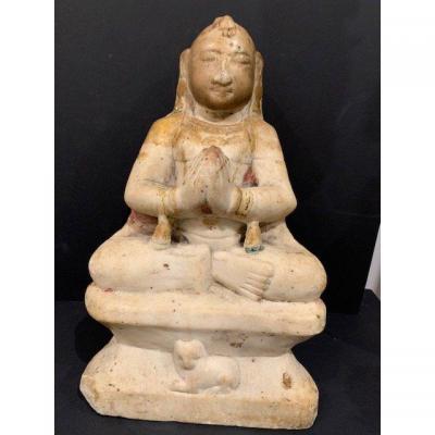18th White Marble Buddha