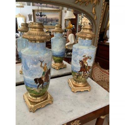 Pair Of Hunting Decor Lamps