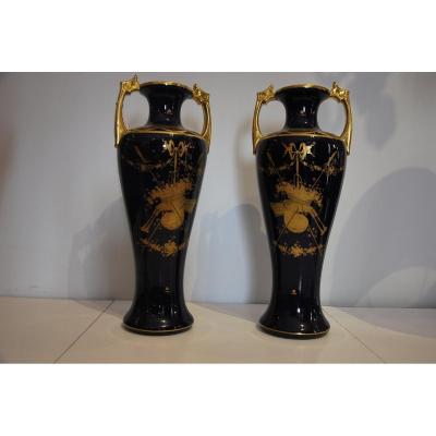 Pair Of Vases In The Taste Of Sèvres