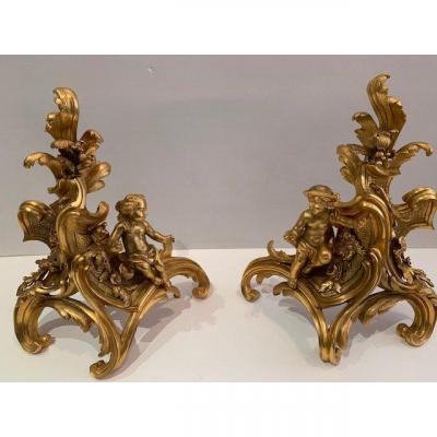 Pair Of 19th Andirons