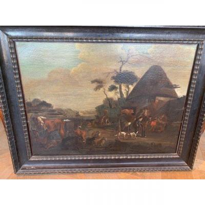17th Table In The Style Of David Teniers