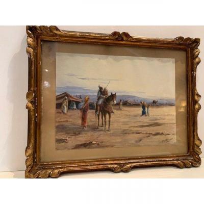 Watercolor Signed Marcel Bairat