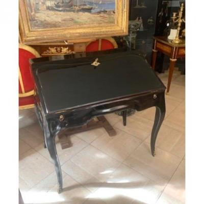 Donkey In Black Lacquered Wood