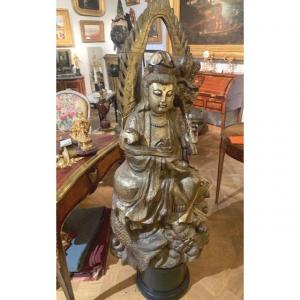 Kuanine In Golden Wood Late 19th