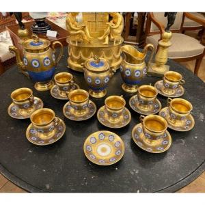 Porcelain Coffee Service Manufacture De Schoelcher Circa 1820