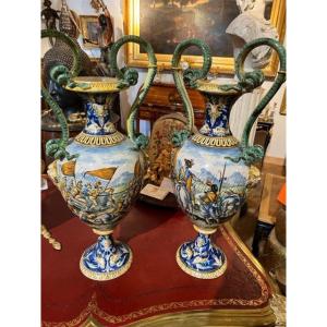 Pair Of Italian Vases Late 19th