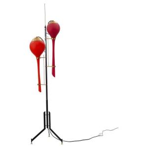 Stilnovo Vintage Murano Glass Floor Lamp Italy
