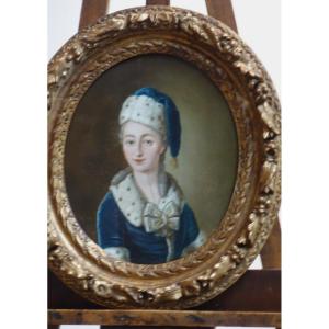 XVIII Th Century Portrait Of Elisabeth Von Shelle La Hast