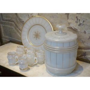 Grand Bol à Punch En Opaline XIXème