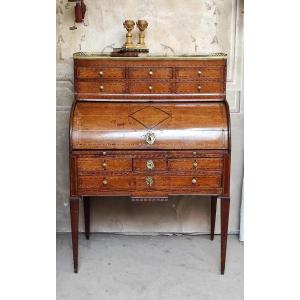Small Cylinder Desk With Gradin, Directoire Period
