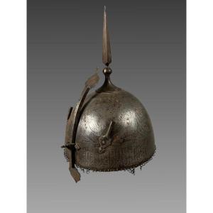 Kulah-khud Helmet- Steel - Iran - Qajar Dynasty (1796–1925)