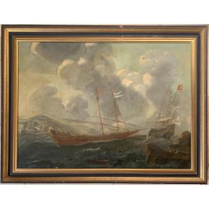 Oil Painting On Canvas Flemish School 17th Century