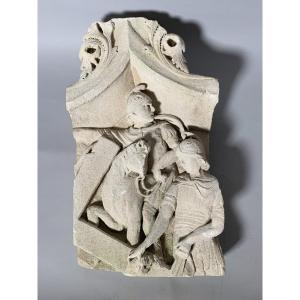 High Relief Sculpture In Limestone, 15th Century, Stations Of The Cross