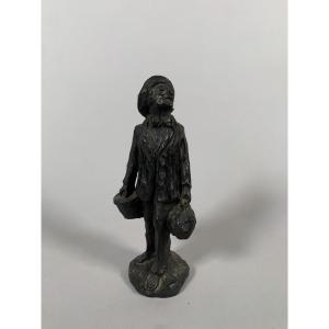 Honoré Daumier (1808-1879) The Provincial In Paris (1855) 19th Century Bronze Sculpture