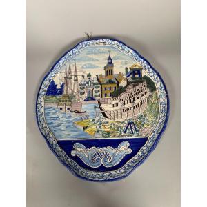 19th Century Makkum Earthenware Plaque 