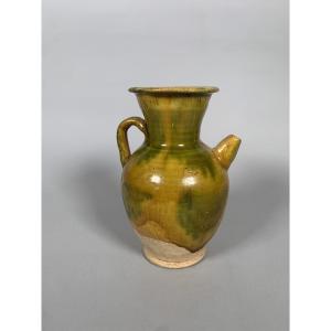 Sancai Glazed Jug China Tang Dynasty (618 - 907 Ad)