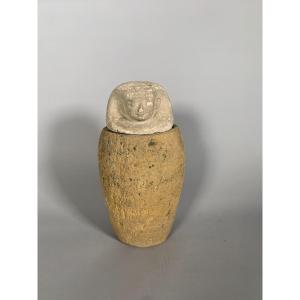 Canopic Jar Ancient Egypt God Amset Late Period (711-332 Bc) Archaeology