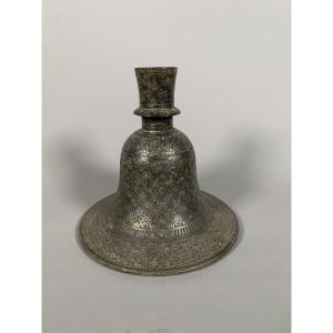 Silver-plated "huqqa" Bidri Hookah Base - Steel, Silver - India - 18th Century